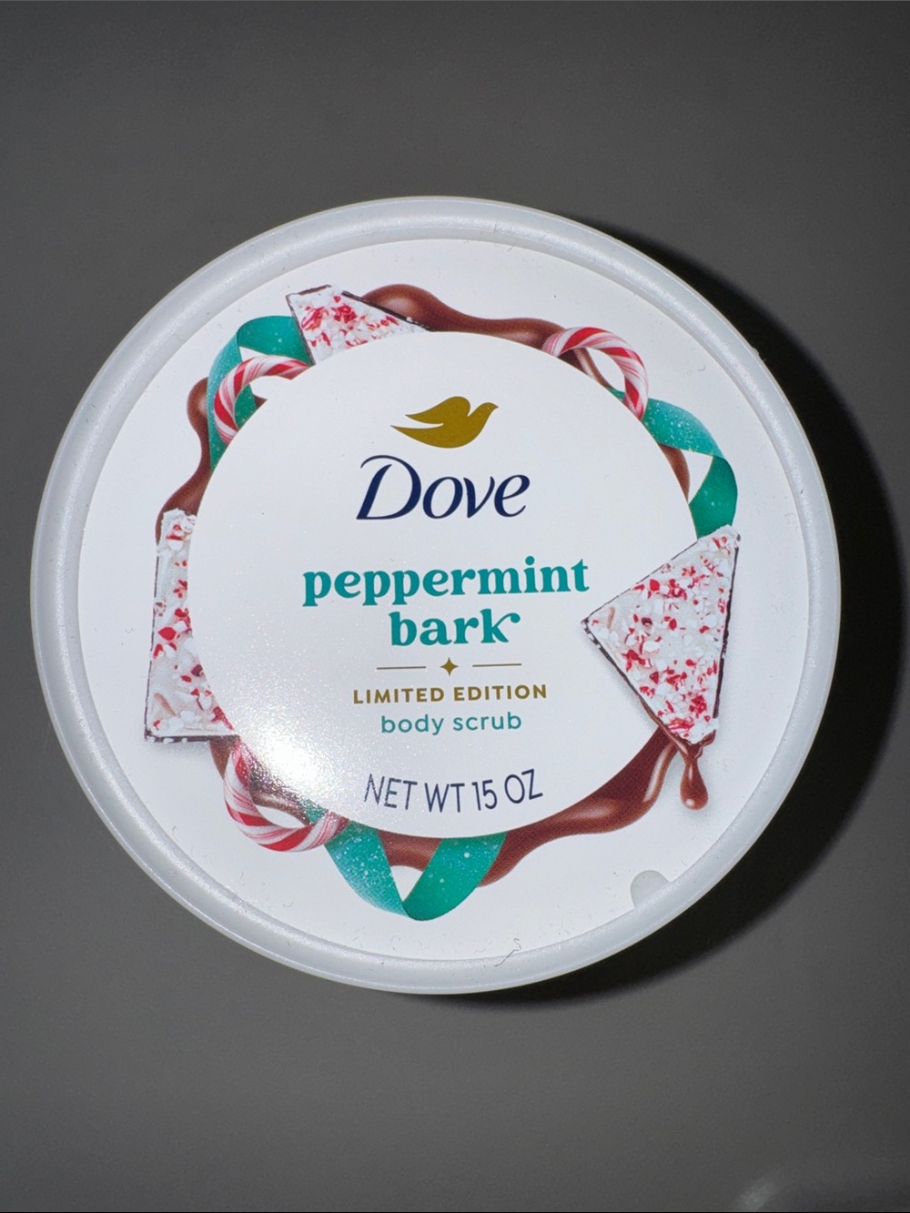Dove Peppermint Bark Limited Edition Body Scrub - White/Teal Accents
